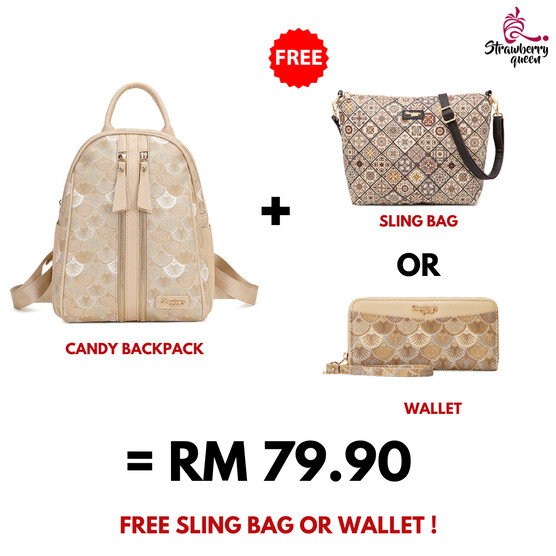 [PRE ORDER] CANDY BACKPACK - SEASHELL BY, BEIGE
